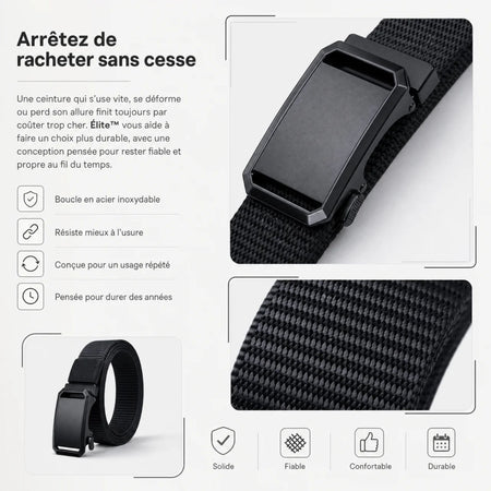 Élite™ — Ceinture tactique robuste, confortable et stable pour homme | Rivaro