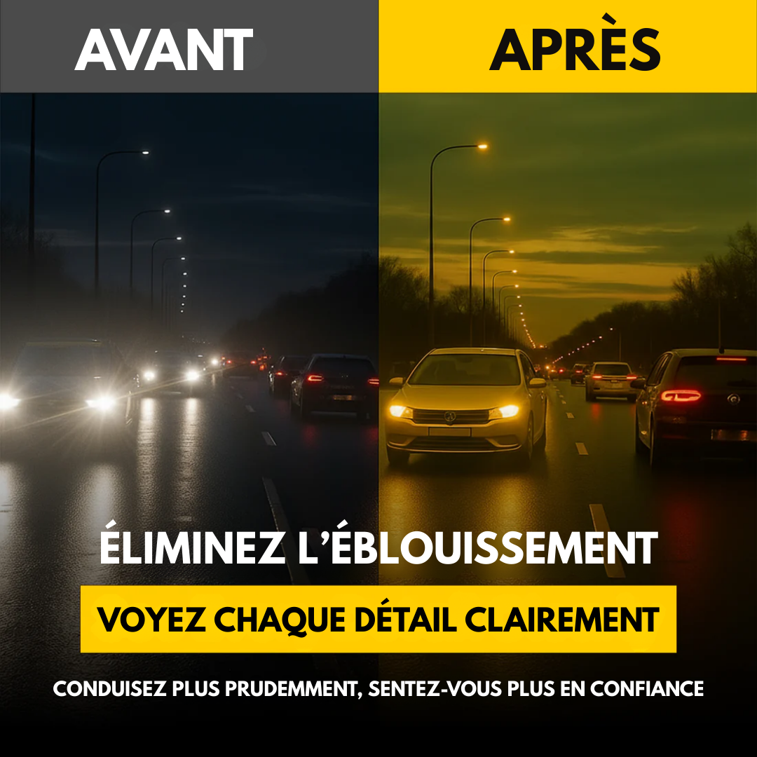 Noctis™ :  Lunettes de conduite de nuit - Dites adieu aux phares agressifs