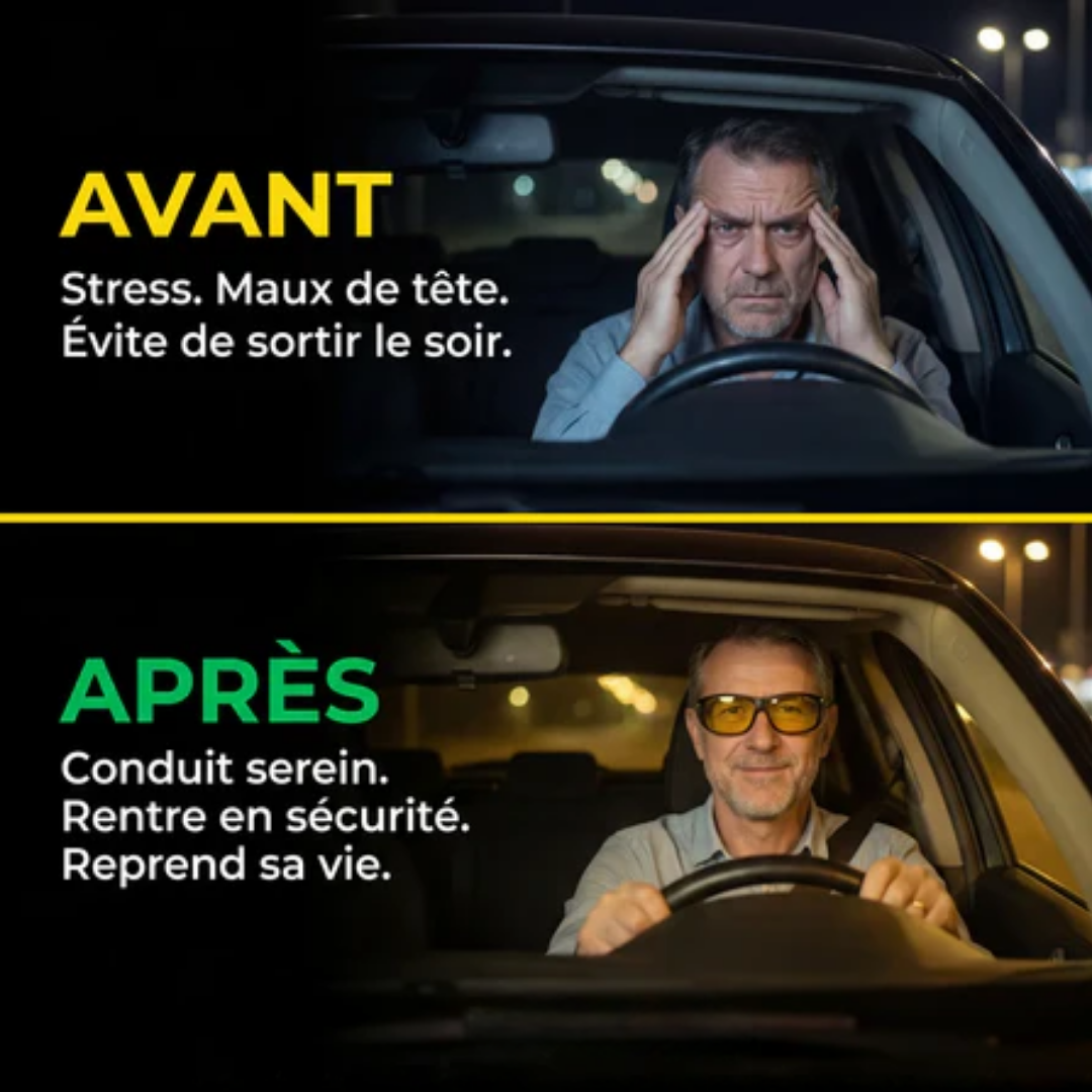 Noctis™ :  Lunettes de conduite de nuit - Dites adieu aux phares agressifs