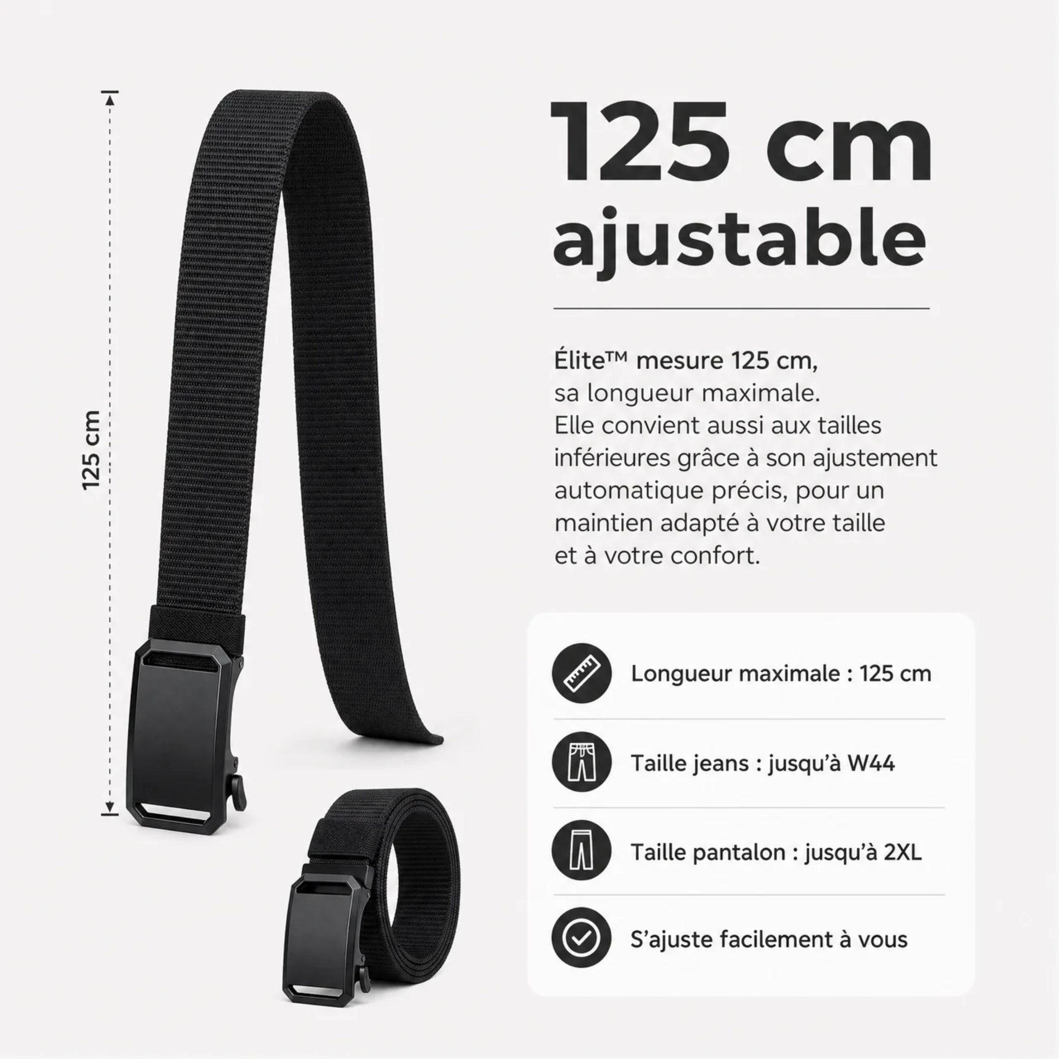 Élite™ — Ceinture tactique robuste, confortable et stable pour homme | Rivaro